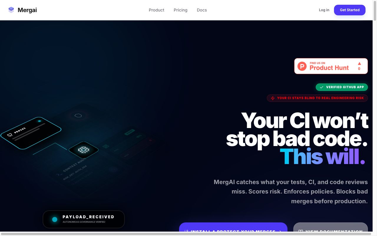 MergAI live interface preview